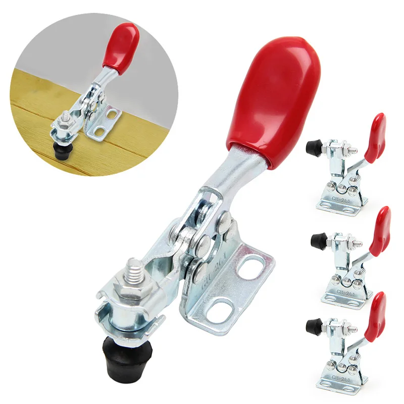 4Pcs/Set Metal Horizontal Quick Release Hand Tool Toggle Clamp for Fixing Workpiece