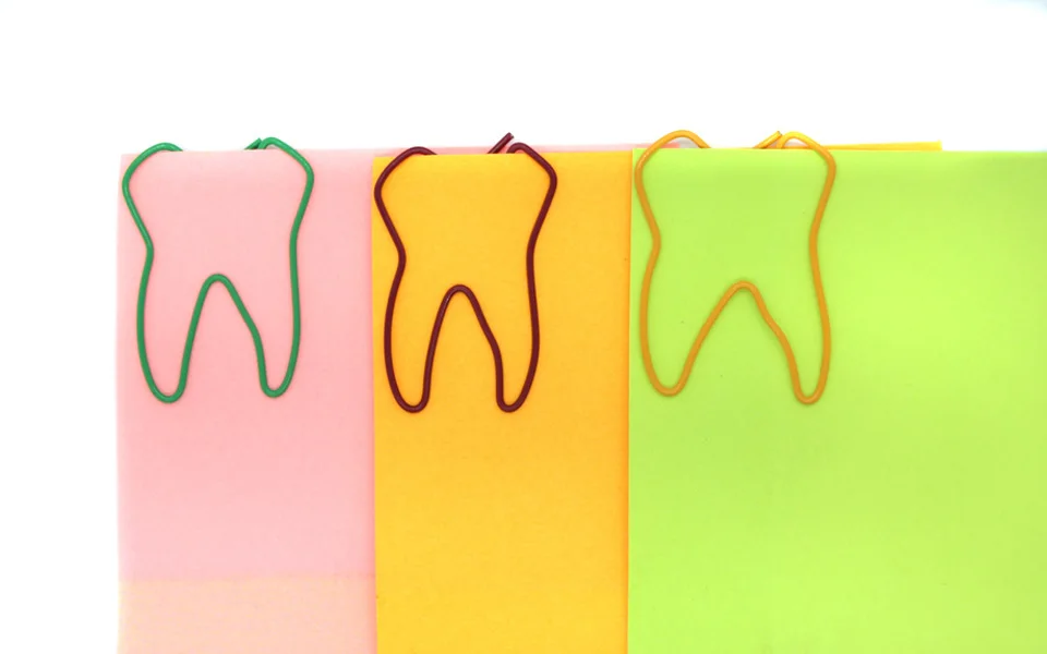 New Tooth Shape Bookmarks Cute Paper Clip Metal Clips Notes Folder for Office & School Stationery 500pcs/lot