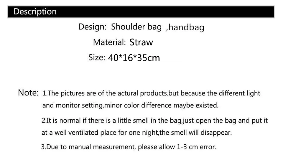 Frauen Handtasche Sommer Strand Tasche Rattan Gewebt Handarbeit Gestrickte Stroh Große Kapazität Totes Leder Frauen Schulter Tasche Böhmen Neue – Detail 1