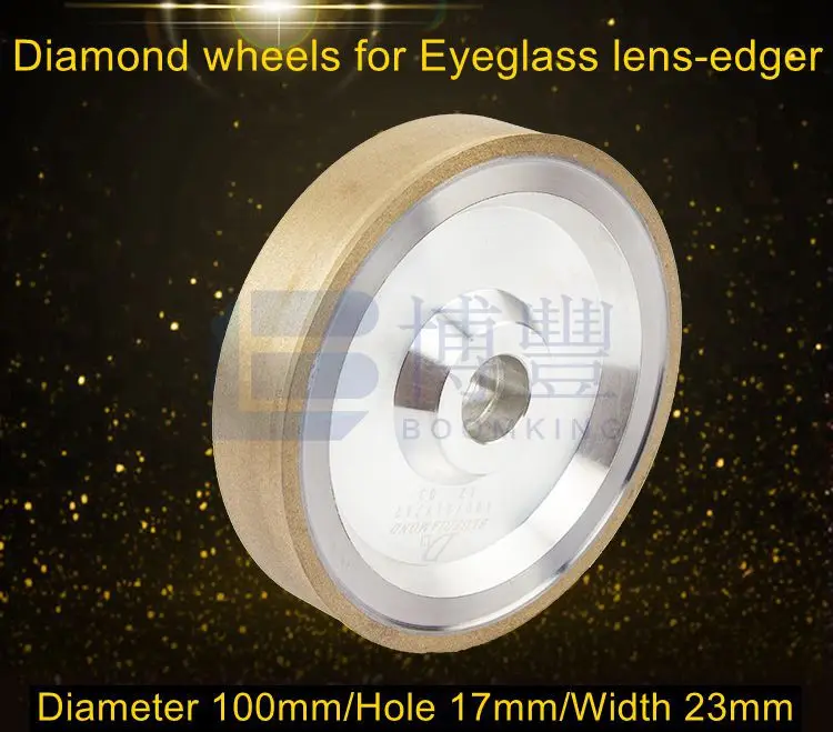 

Size:100*17*23V Diamond grinding wheel for eyeglass grinding machine,lens-edger