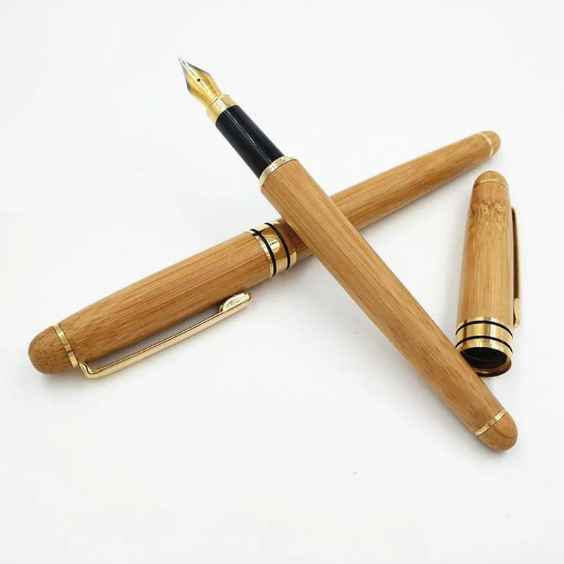 10-pcs-creative-natural-color-bamboo-pumping-pen-05mm-stainless-steel-nib-wooden-fountain-pen-for-business-office-and-school