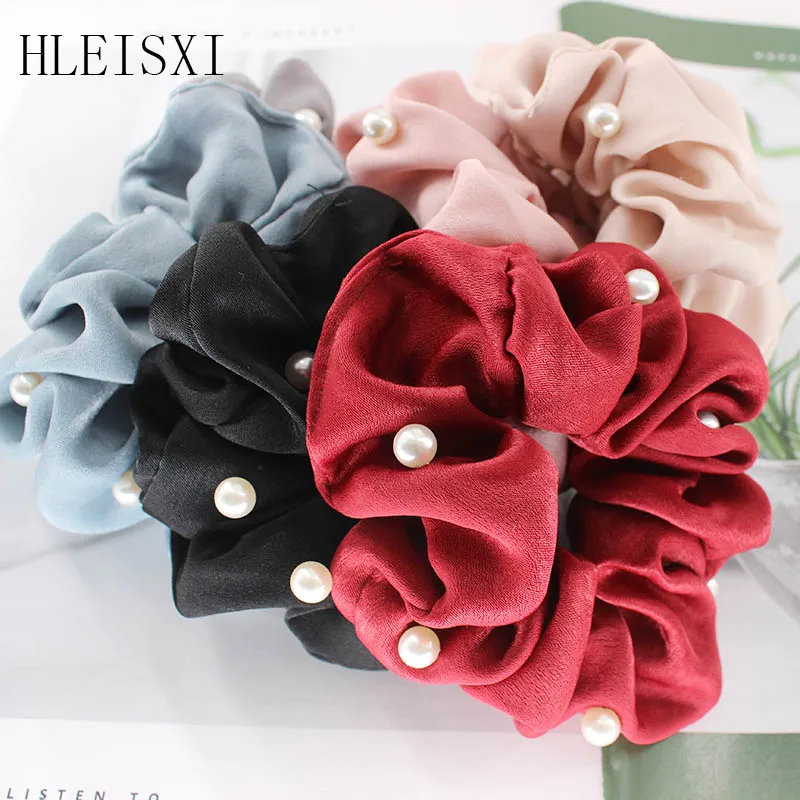 1pc Good Quality Women Hairbands Girls Elastic Hair Rope Bead Band Female Velvet Scrunchies Ponytail Holder Hair Accessories