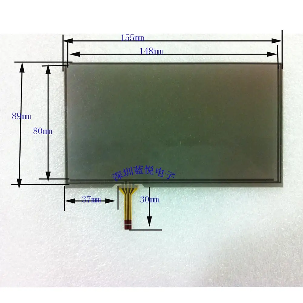 

6.2 inch four wire resistance touch screen, 155*89 black screen, anti reflection handwriting screen, industrial control touch sc