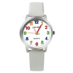 Montre de marque pour enfants, montre-bracelet à Quartz multicolore, horloge pour écoliers garçons et filles