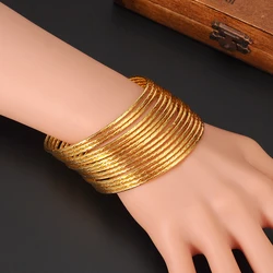 Bangrui Ethiopian Gold Color Bangle Bracelet African Dubai Circle Jewelry