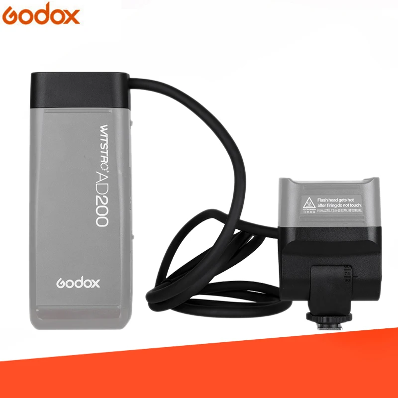 Godox EC200 1.85m Hot shoe Remote Separation Extension Head Flash for Godox AD200 Flash