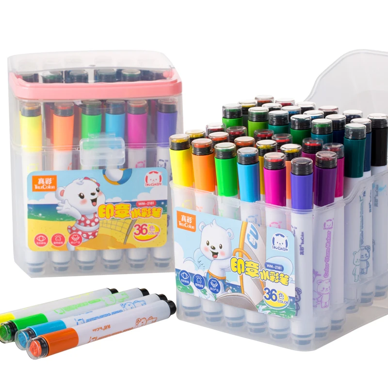 TrueColor Cool acridine children 36 color watercolor pen painting hand-held washable color pen