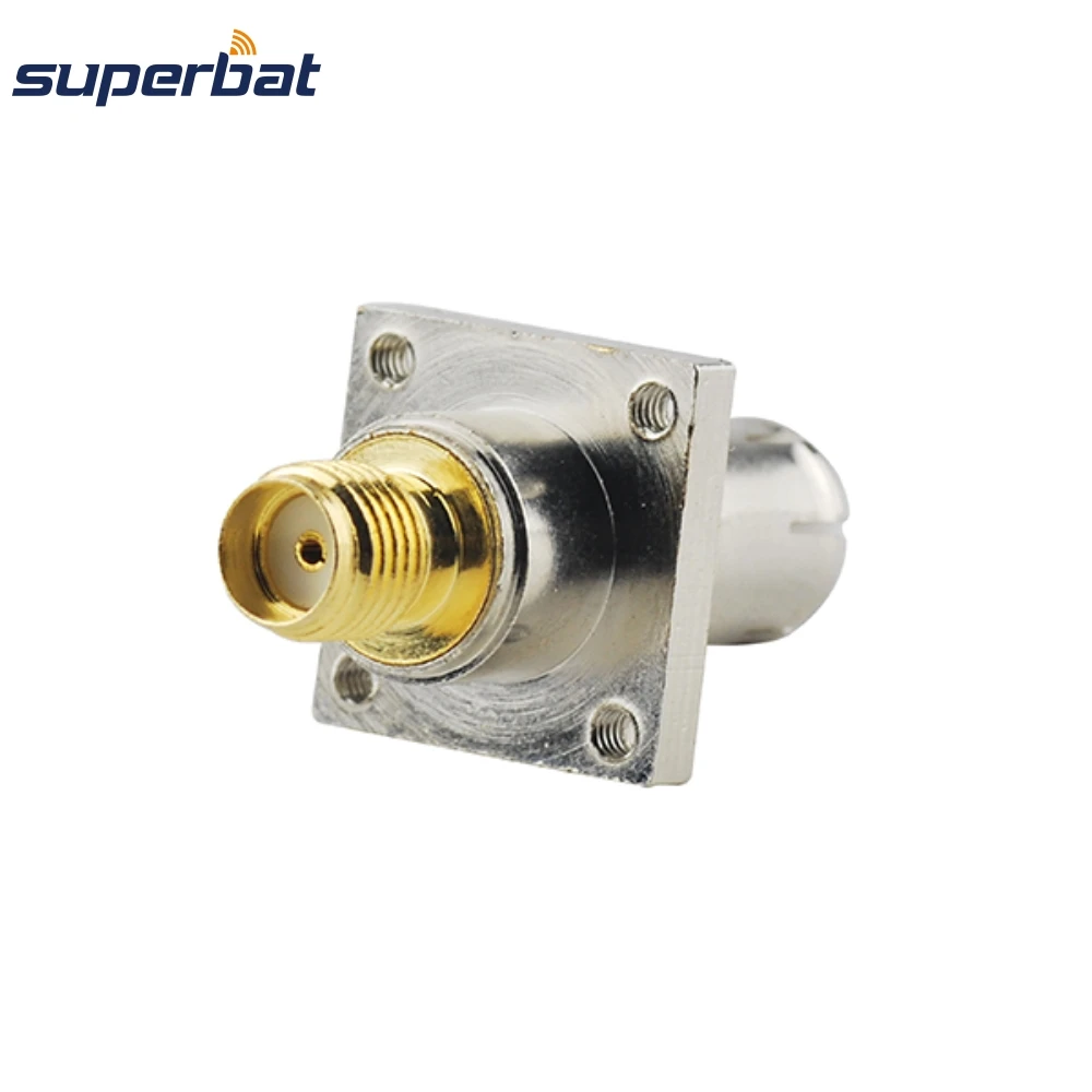 Superbat 5pcs SMA-BNC Adapter SMA Female to BNC Male Quick Push-on Flange Straight RF Coaxial Connector