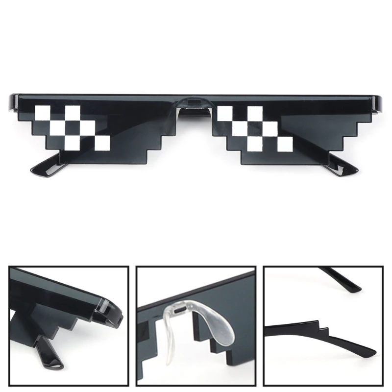 Cool Mosaic glasses black plastic sunglasses Practical Jokes Toys unisex