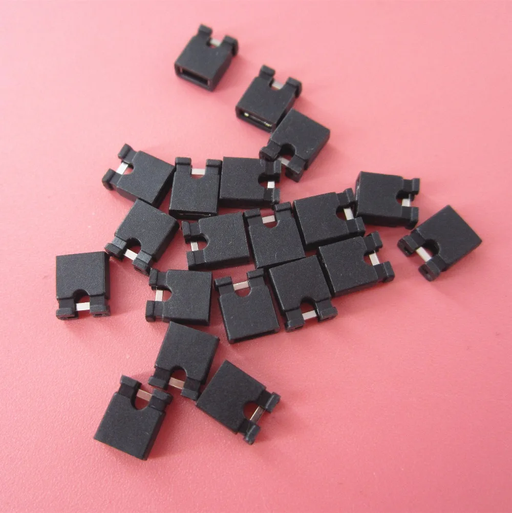 2.54mm Standard Circuit Board Jumper Cap Shunts Short Circuit Cap Computer Jumpers Shunt Cap 1000pcs/lot