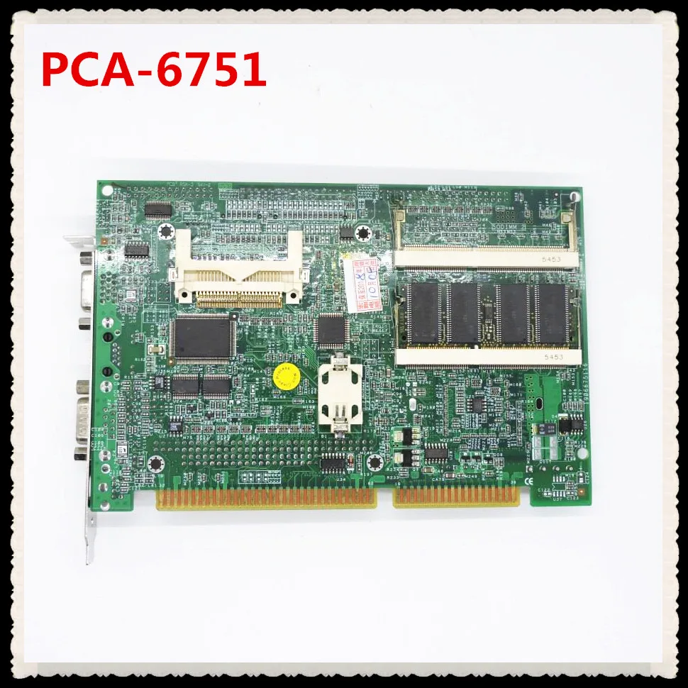 New Fanless Brand PCA-6751 B202-1 ISA Industrial PC Mainboard Half-Size CPU Card PICMG1.0 With CPU RAM Lan PC104