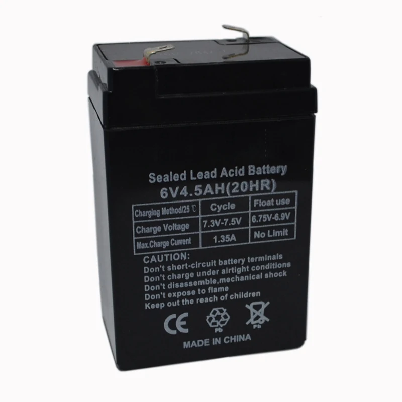 6V 4.5AH Battery Sealed Storage Batteries Lead Acid Rechargeable Power Supply for LED Light Toy Car Baby Carrier lead-acid