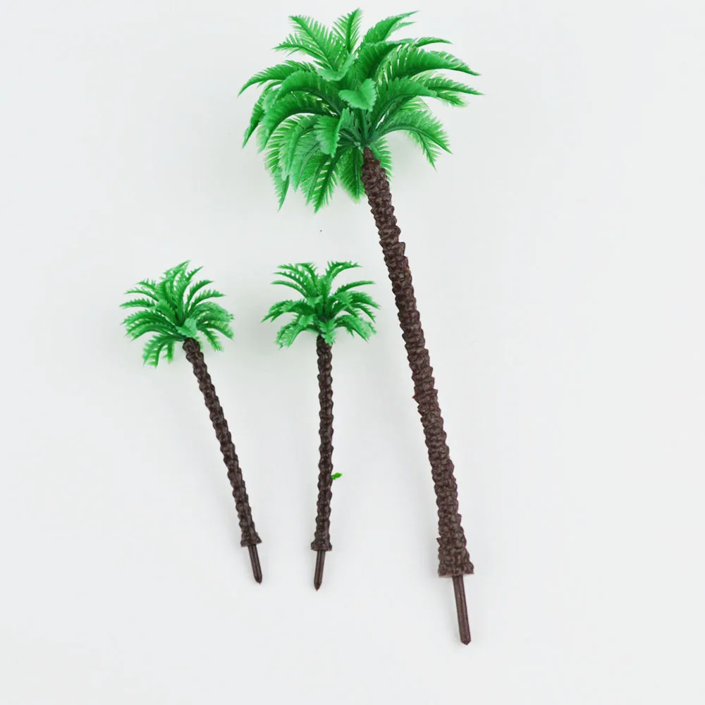 3cm/4.5cm/7cm/9cm Scale Model Seaside Palm Trees Miniature Model Trees For DIY Modeling Landscape Train Railway Park Scenery