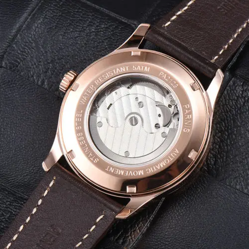 Parnis Mechanical Watches Minimalist Watch for Men Wristwatch Luxury Waterproof Automatic hombre Relogio Masculino Calendar