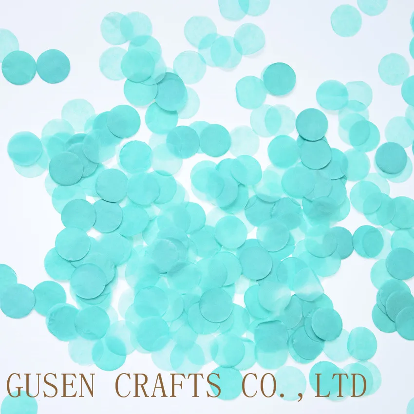 3000 Biodegradable Romantic mint green Tissue Paper Round Confetti