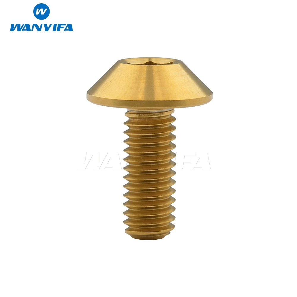 Wanyifa Titanium Ti Bolt Button Allen Hex Head M6x 12 15 20 25 30 35mm M8x25mm Screws for Motorcycle