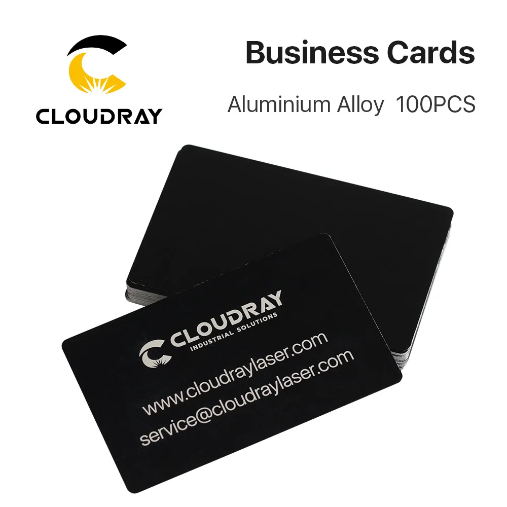 Cloudray – cartes de visite multicolores en alliage d\'aluminium, 100 pièces/lot, matériaux d\'essai de feuille métallique pour Machine de marquage