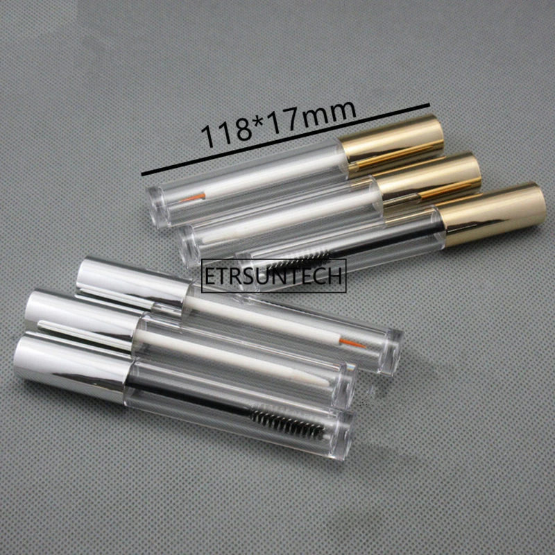 6ml Lip Balm Tubes Cosmetic container Empty Silver gold Mascara tube Beauty Tool Mini Refillable Bottle F20173259