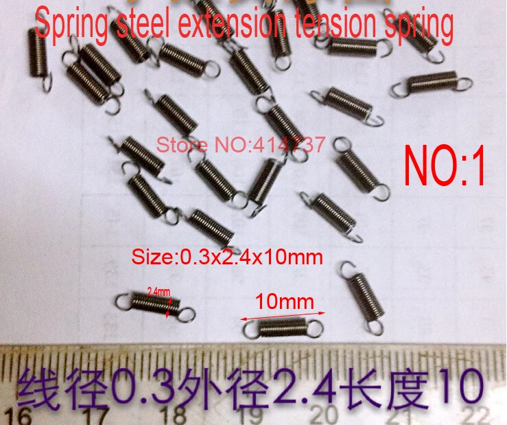 

0.3*2.4*10mm /0.5*8*34mm Micro Small tension spring extension springs