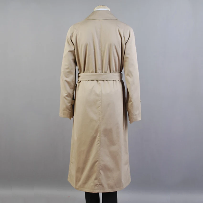 Supernatural Hunter Angel Emmanuel Cas/Castiel Twill Trench Coat Cosplay Costume image 4