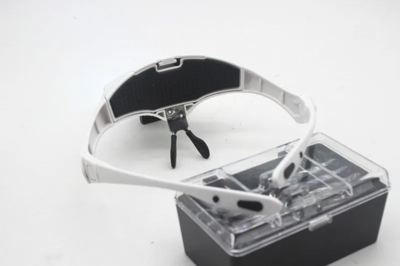 Hot 1.0X 1.5X 2.0X 2.5X 3.5X LED Illumination Headband Magnifying Glass Helmet Magnifier Repairing Head Visor Loupe