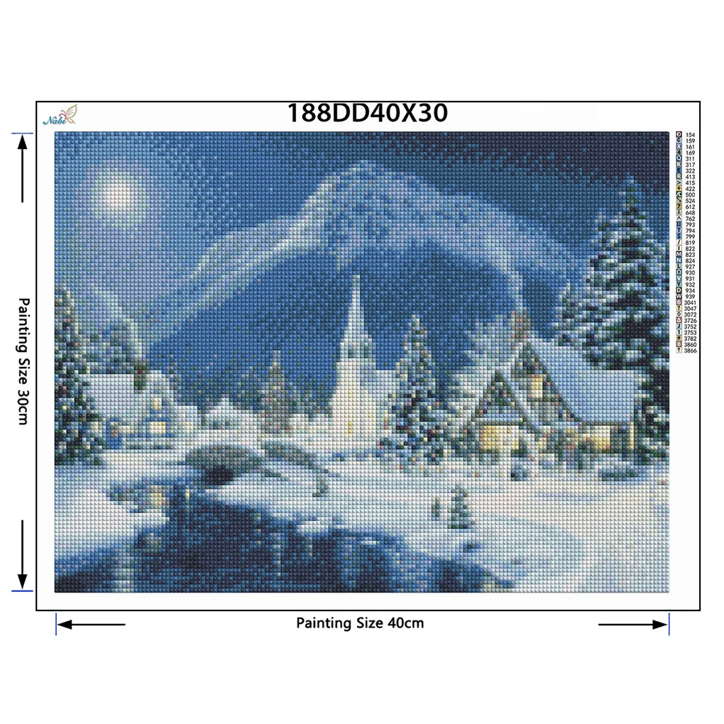 Diamond Painting Winter Landscape DIY Diamond Mosaic Snow,Handmade,Cross Stitch Kits,Diamond Embroidery,Patterns,Rhinestones