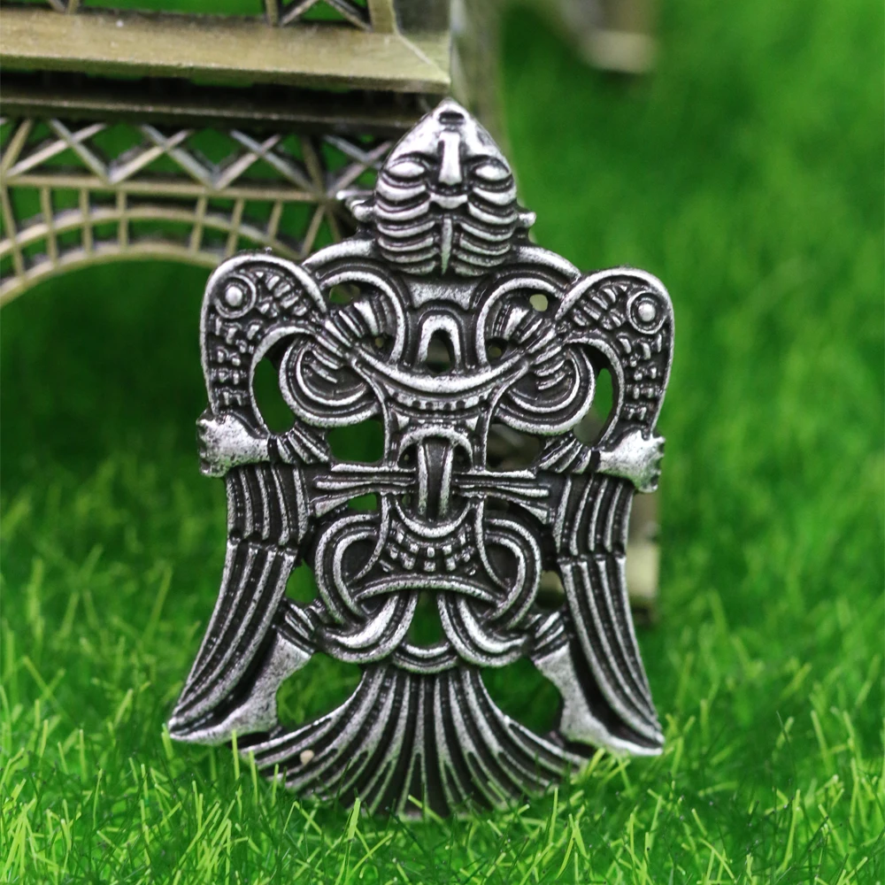 

LANGHONG 10pcs Viking Brooch Legendary Nordic Vikings Amulet Sweden fibula Set Brooches Viking brosch jewelry