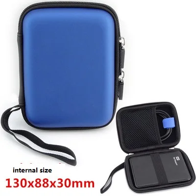 GUANHE 외장 하드 디스크 드라이브, WD 씨게이트 HDD 하드 디스크 드라이브용, 외장 하드 드라이브 파우치 백 커버, 블랙 프로텍터