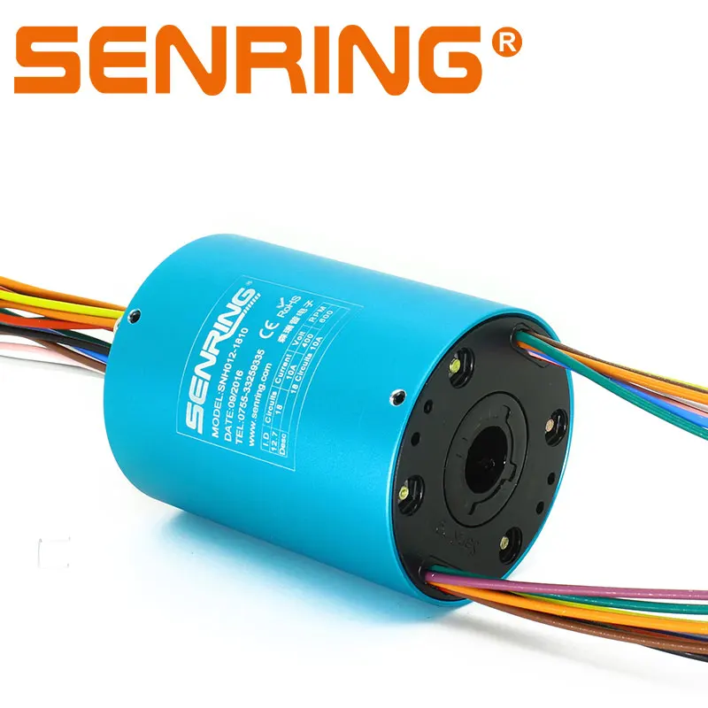 Rotating connector Armature 6 circuits 10A and 12 signal 2A through hole slip ring with 12.7mm