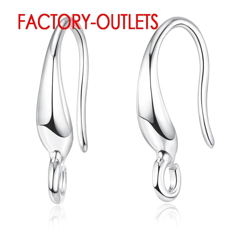 100PCS Hot Sale Components 925 Sterling Silver Earrings For Women Hooks Ear Wire Fitting For Earrings  Jewelry Accessories