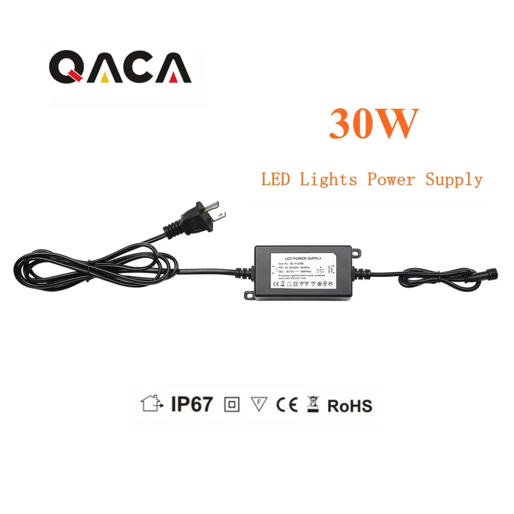 

30W Switching Adapter Transform Black AC 90-260V into DC 12V with Waterproof Connectors Interior/Exterior LED Lights Driver IP67