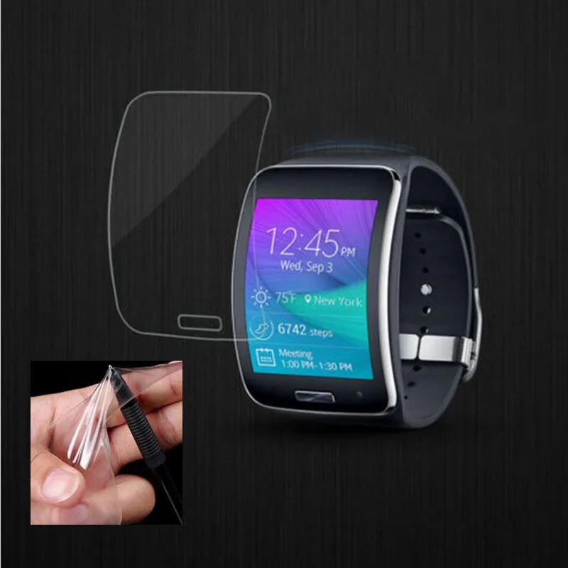 2pcs Anti-shock Soft TPU Ultra HD Clear Protective Film Guard For Samsung Galaxy Gear S R750 Full Display Screen Protector Cover