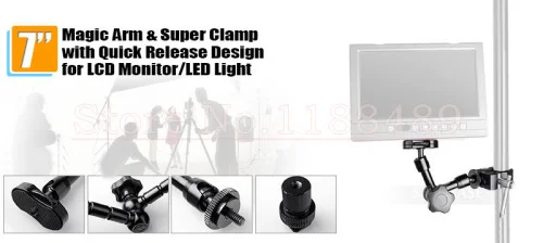 100% 7 mới" điều chỉnh khớp cánh tay ma thuật siêu kẹp mount kit cho máy ảnh DSLR giàn khoan z96 dẫn ánh sáng ma sát