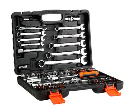 

82PCS 1/2 1/4" 4-32mm Portable Multi-function Hardware Tool Set Ratchet Quick Socket Wrench Auto Repair Toolbox Combination Tool