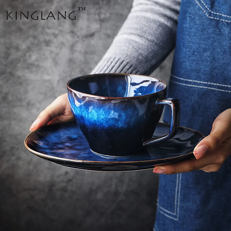 KINGLANG European-style Creative Western Coffee Set Household Ceramic Milk Tea Cup