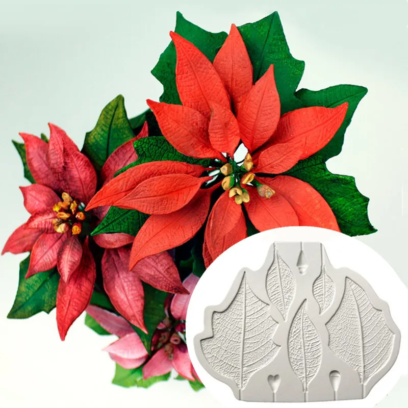 Diy Tree Flower Press Molding Foil Mold Silicone Mold Cake Decor Fondant Cake 3D Silicone Mould