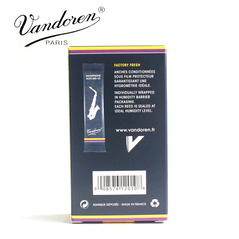 Original France Vandoren Traditional Saxophone Alto Eb Reeds/Alto Sax Traditional Reeds Strength 2.0#, 2.5#, 3#, 3.5# Box of 10