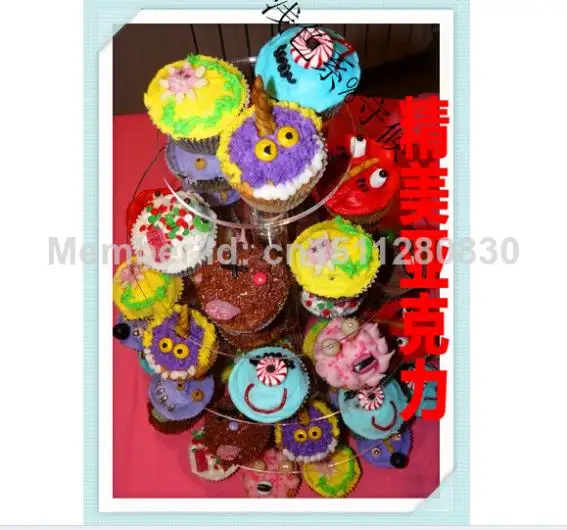 5 tier circular cupcakes birthday party food display stand The wedding ceremony display props acrylic cupcake stand decoration