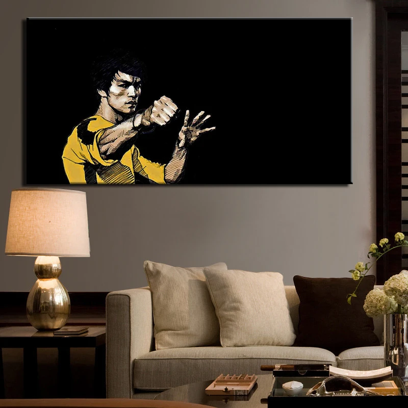 Home Decoration Canvas Painting Kung Fu Superstar Poster Digital Printed Wall Pictures for Living Room Decor No Frame