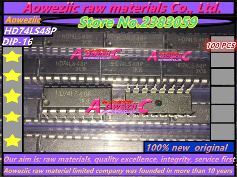 

Aoweziic 100% new original 74LS48 HD74LS48P SN74LS48N DIP-16 Decoder / driver