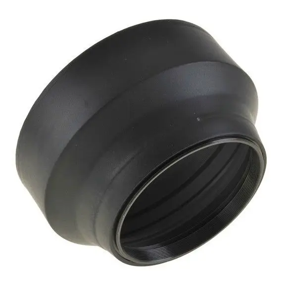 52mm 3 in 1 3-stage Collapsible Rubber Lens Hood for Nikon Canon wide angle long-focus lens hood 52 mm