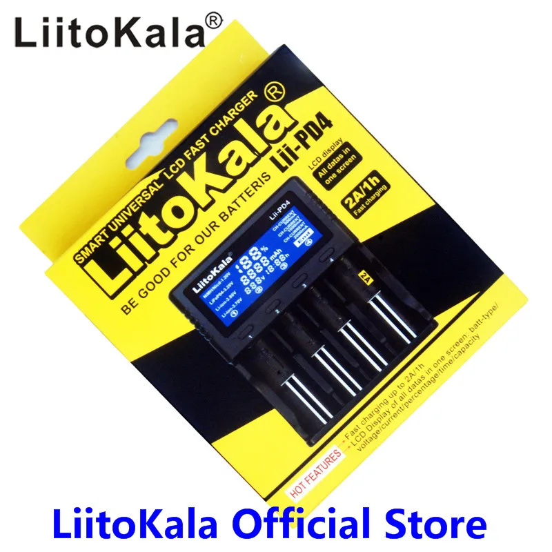 Liitokala Lii-PD4 lii-402 lii-PL4 lii-500 3.7V 18650 18350 21700 20700B 20700 26650 1.2V AA AAA NiMH Carregador de bateria de lítio
