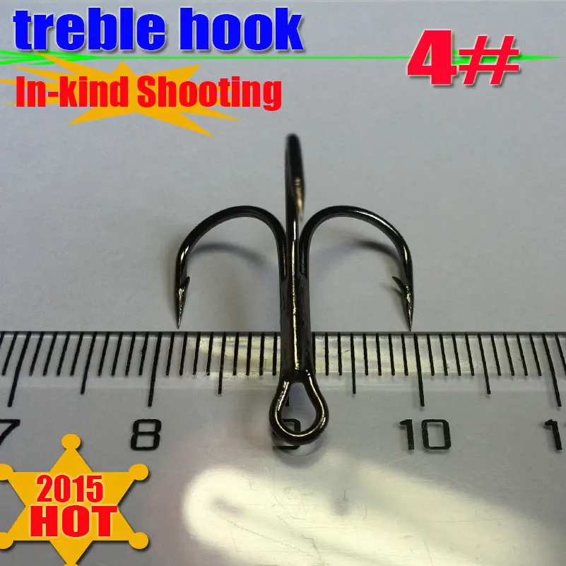 

2023NEW Treble Fishing Hooks High Quality size4# high-carbon steel 500pcs/lot black nickle