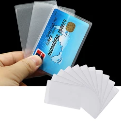 Protetor rfid antifurto para cartão de crédito, 100 peças, fosco, transparente, proteção para cartão de identificação, viagem de negócios, uso ao ar livre