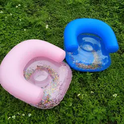 Kinder aufblasbares Sofa Babys itting Stuhl Pailletten Kinder Bad Lernsitz Pool Float Sitz Zubehör Schwimm ring Sommers trand