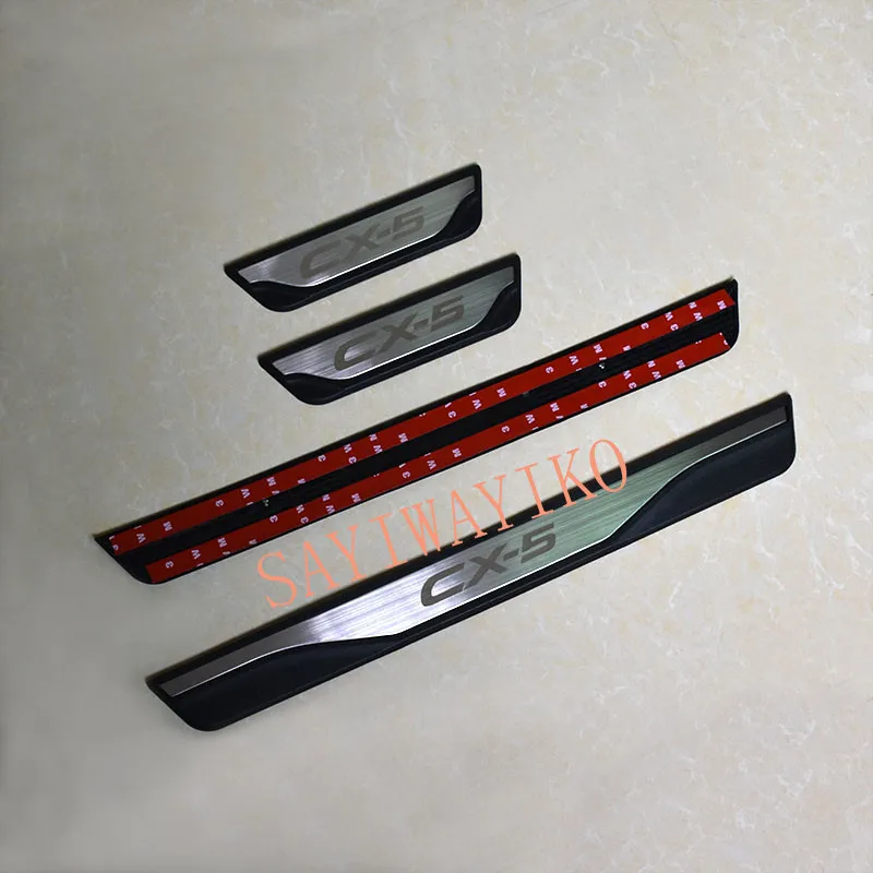 FIT For Mazda CX-5 Cx5 2012  2015 2017 2018 2021 Door Sill Scuff Plate Welcome Pedal Stainless Steel Car Styling Car Accessories