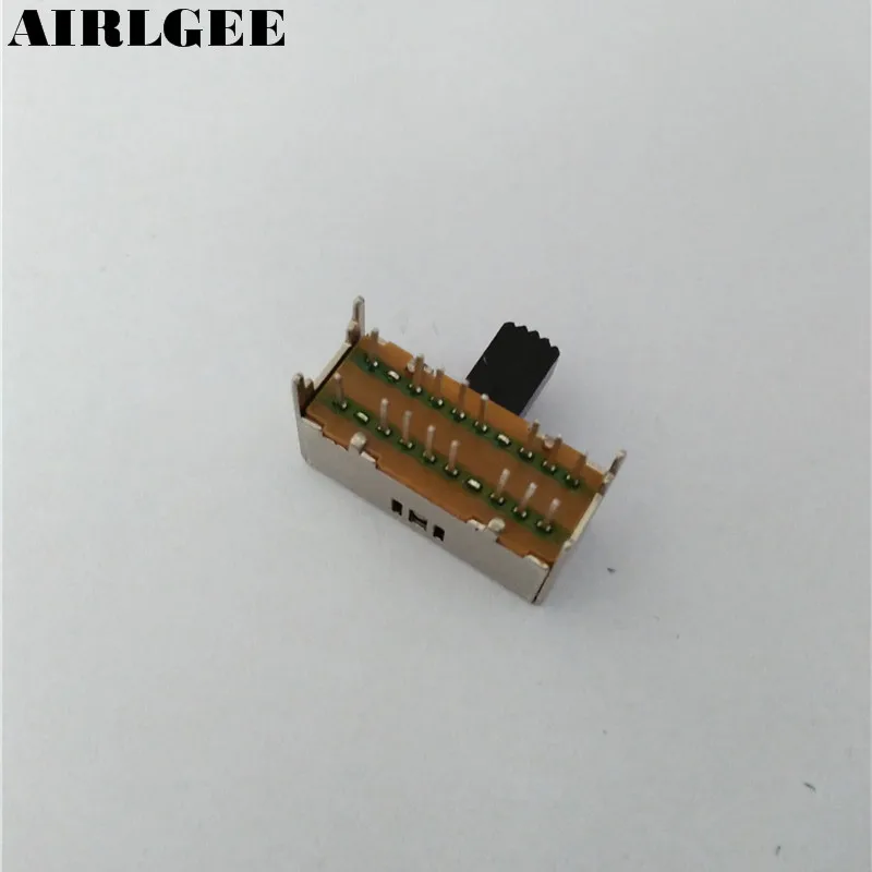 10 Pcs Panel PCB 16 Pin 3 Position 4P3T Mini Slide Switch Side Knob 0.5A 50V DC