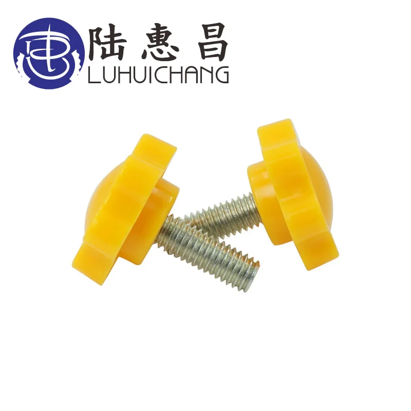 luchang 5pcs M6 M8 Female Thread Star Shaped Clamping Nuts Knob For Industry Equipment Plastic Carbon Steel 38mm Head diameter