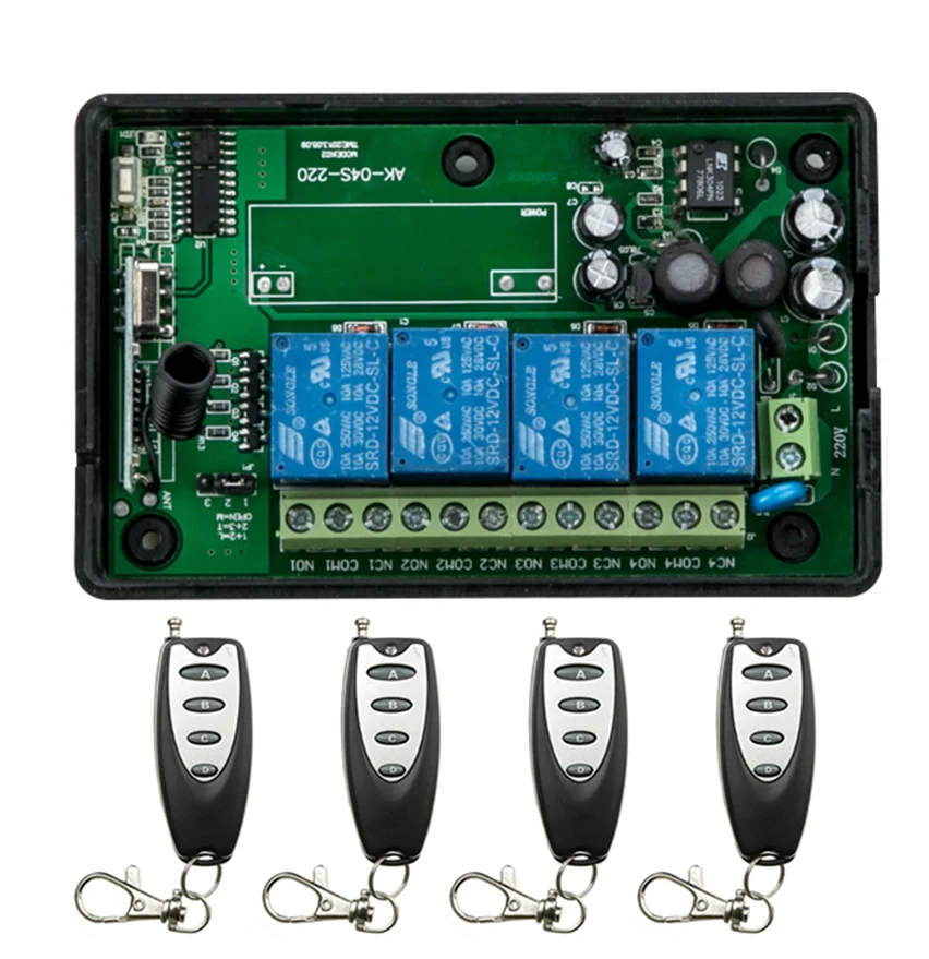 

Беспроводной пульт дистанционного управления, 85 В ~ 250 В, 110 В, 4 канала, 220 В