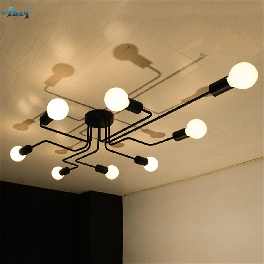 postmodern ceiling lamp led black for living room bedroom ceiling light large Branching type office indoor lighting fixtures